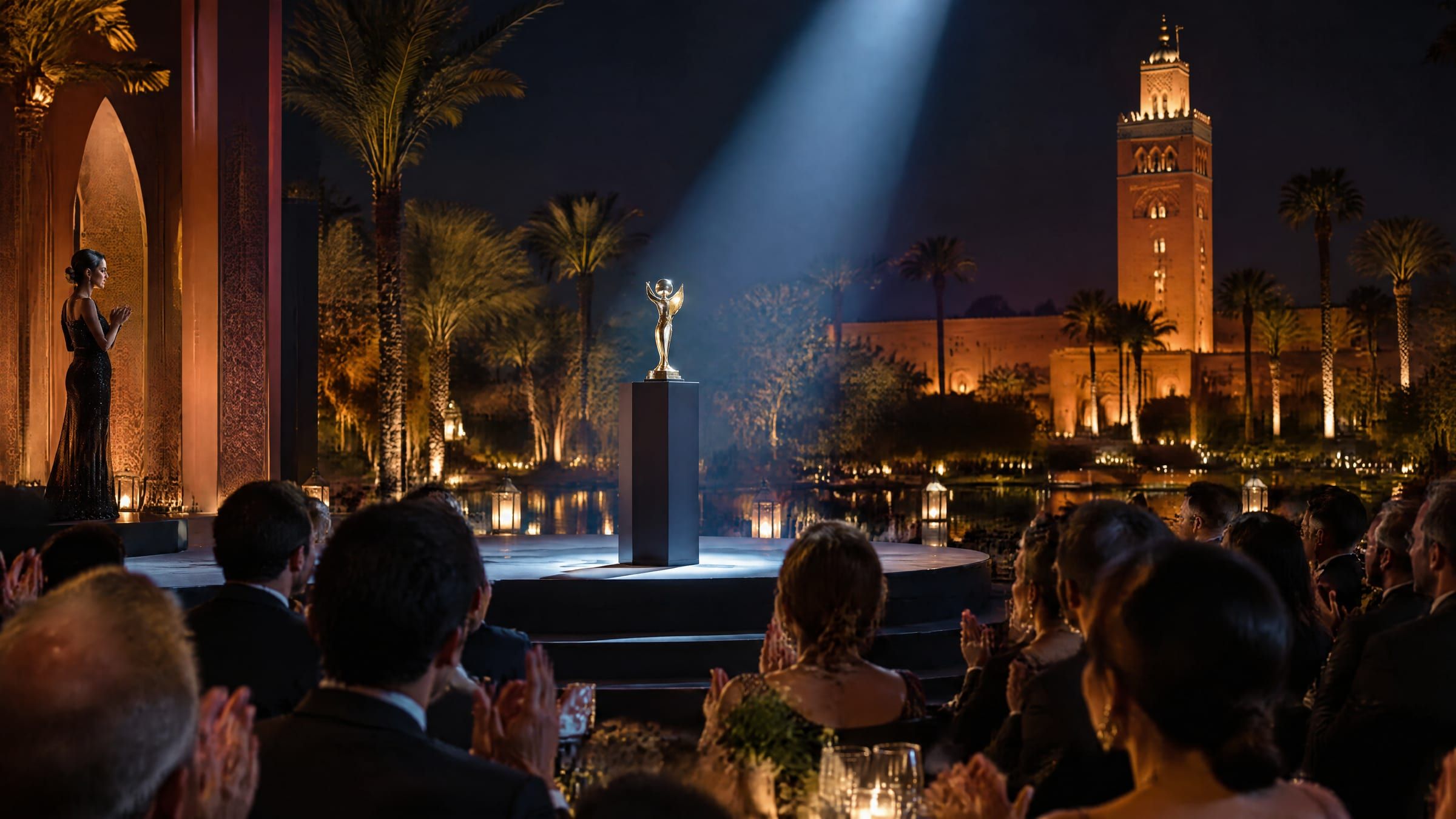 Scène de remise de prix à Marrakech (visuel placeholder)